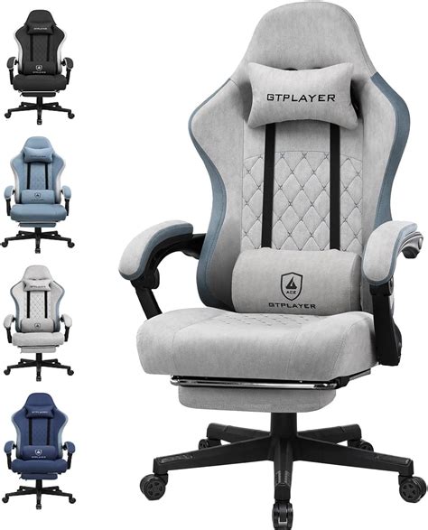 gaming chair with footrest|GTPLAYER Gaming Chair, Computer Chair with Footrest and .